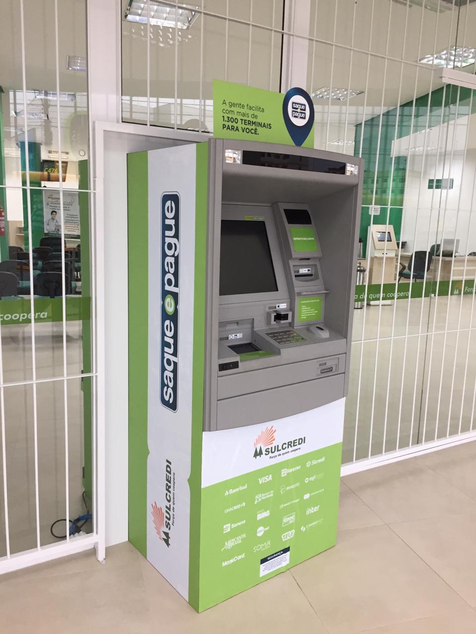Sulcredi inicia instalação de caixas automáticos nas agências