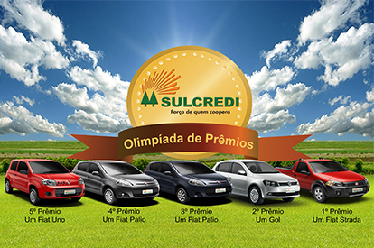 Sorteados os ganhadores da campanha Olimpíada de Prêmios Sulcredi